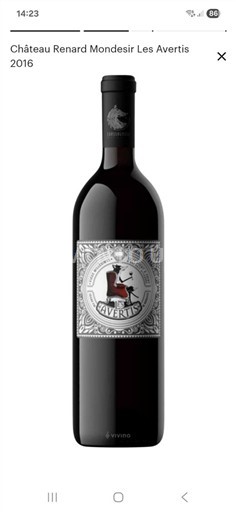 Bordeaux Bordeaux Supérieur Château Renard Mondesir Les Avertis 2016