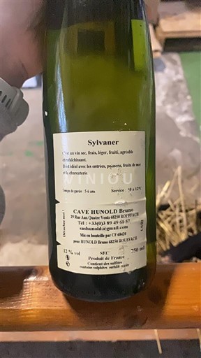 Alsace Cave Hunold Bruno Sylvaner 2022