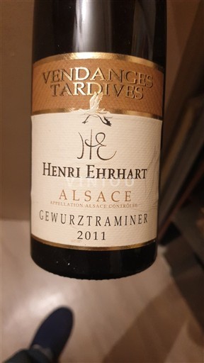 Alsace Vendanges Tardives Henri Ehrhart Gewurztraminer 2011