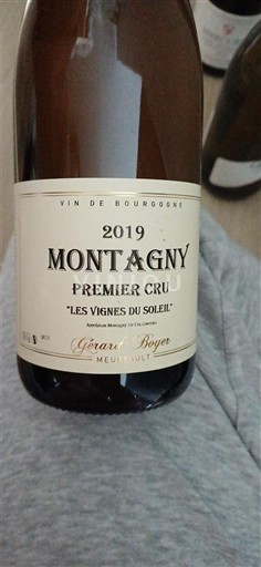 Burgundy Montagny Premier Cru Gérard Boyer Les Vignes du Soleil 2019