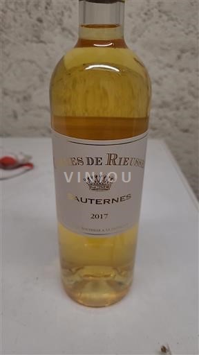Bordeaux Sauternes Les Carmes de Rieussec 2017