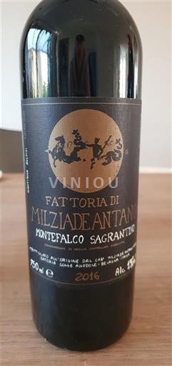 Umbria Montefalco Sagrantino Fattoria di Milziade Antano 2016