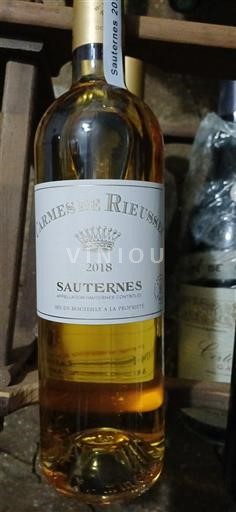 Bordeaux Sauternes Château Rieussec Carmes de Rieussec 2018