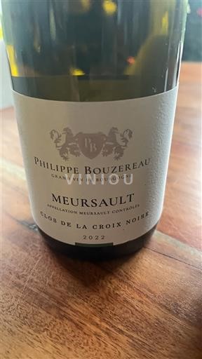 Burgundi Meursault Philippe Bouzereau Clos de la Croix Noire 2022
