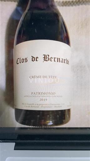 Corsica Patrimonio Clos de Bernardi Crème de Tête 2019