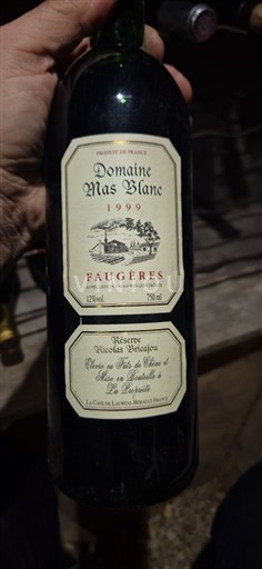 Languedoc Faugères Domaine Mas Blanc Réserve Nicolas Brézéguet 1999
