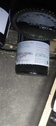 Alsace Ospecificerad Grand Cru Claude Moritz Wiebelsberg Riesling 2017