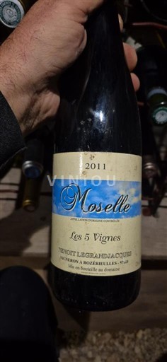Lorraine Moselle Domaine Benoit Legrandjacques Les 5 Vignes 2011