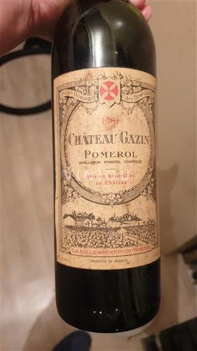 Bordeaux Pomerol Château Gazin 1981