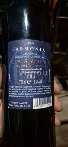 Tuscan Wines Unspecified Tenuta Casadei Armonia 2006