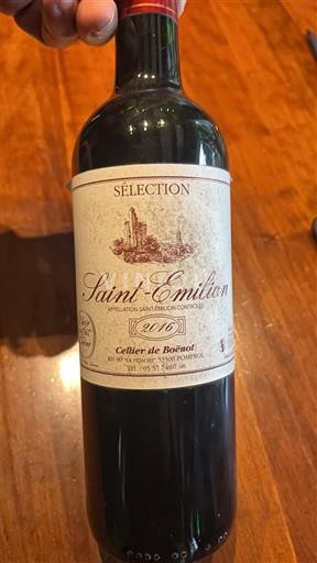Bordeaux Saint-Émilion Cellier de Boitnot Sélection 2016