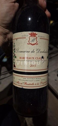 Burdeos Bordeaux clairet Domaine Darbalot 2011