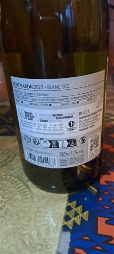 Sudoeste Buzet Buzet Petit Baron 2023