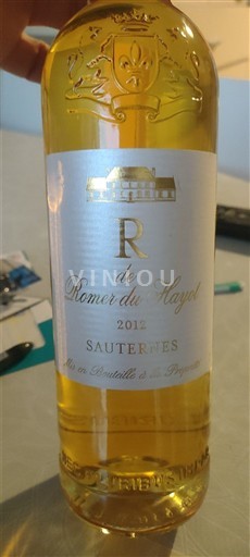 Bordéus Sauternes Romer du Hayot R de Romer du Hayot 2012