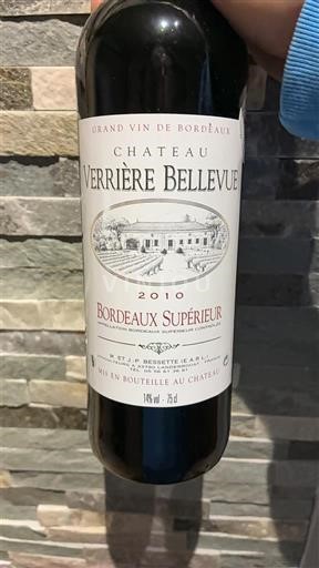 Bordeaux Bordeaux Supérieur Château Verrière Bellevue 2010