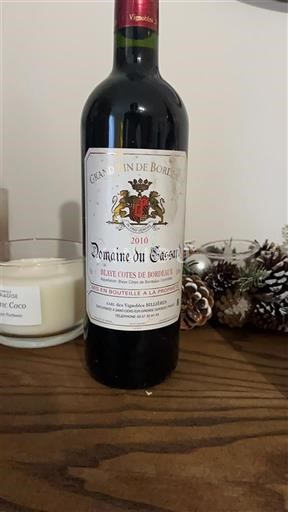 Bordeaux Blaye Côtes de Bordeaux Domaine Cassard 2010