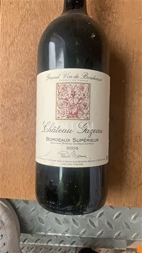 Bordeaux Bordeaux Supérieur Château Gazeau 2005