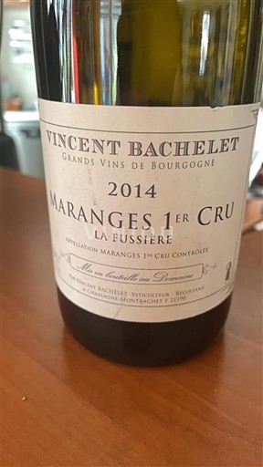 Borgogna Maranges Premier Cru Vincent Bachelet La Fussière 2014
