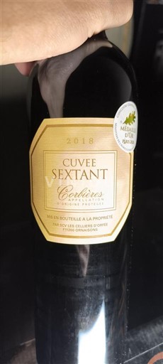 Langvedok Corbières Celliers d'Orphée Sextant 2018