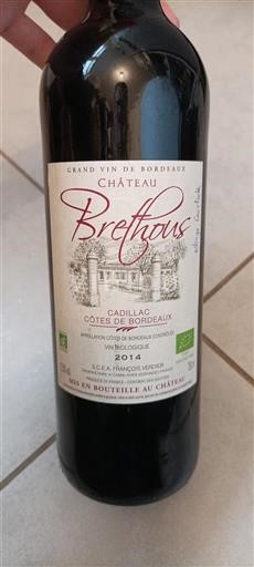 Bordeaux Cadillac-côtes-de-bordeaux Château Brethous 2014