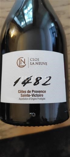 Wines Rouge sec 1482 Clos La Neuve Non millésimé France Provence Coteaux d'Aix-en-Provence AOC