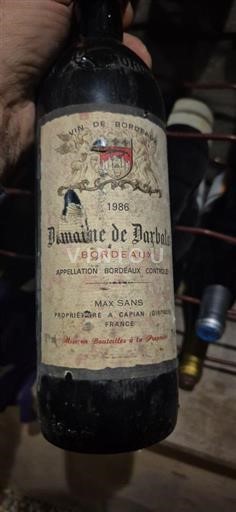 Bordeaux Domaine Darbalot 1986