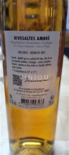 Roussillon Rivesaltes Rivesaltes Ambré Hors d'Âge Senza annata