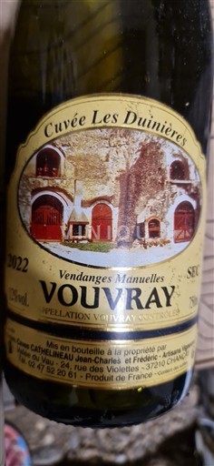 Loiren laakso Vouvray Cathelineau Les Duinières 2022