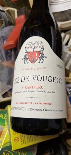Burgundy Clos-de-Vougeot Grand Cru Domaine Jean-Pierre Pansiot 2020