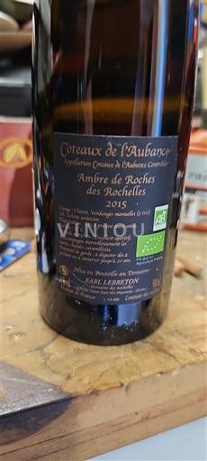 Loiredalen Coteaux-de-l'aubance EARL Lebreton Ambre de Roches des Rochelles 2015