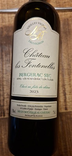 Sud-Ouest Bergerac Château Les Fontenelles Vieilles Vignes Sauvignon 2023