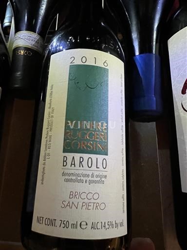 Piemonte Barolo Podere Ruggeri Corsini Bricco San Pietro 2016