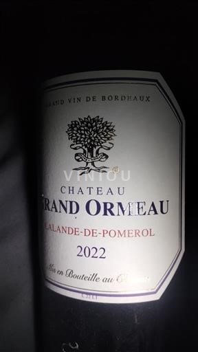 Bordeaux Lalande-de-Pomerol Grand Ormeau 2022
