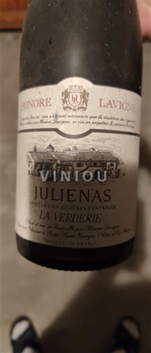 Beaujolais Juliénas Honoré Lavigne La Verderis 1990