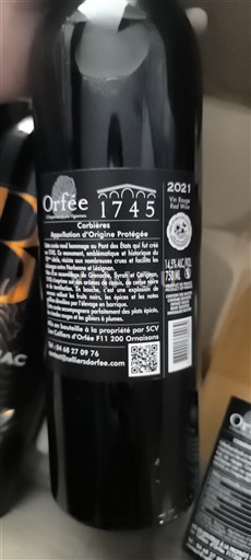 Langvedok Corbières Les Celliers d'Orfée 1745 2021