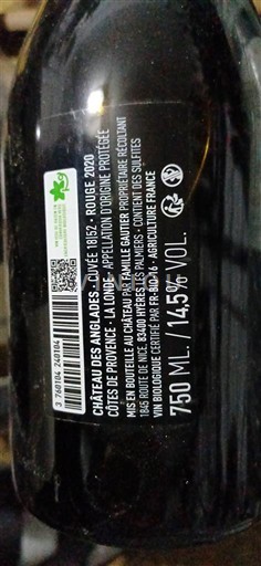 Provenza Côtes-de-Provence Château S Anglades 18/52 La Londe 2020