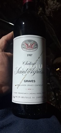 Burdeos Graves Château Saint-Agres 1987
