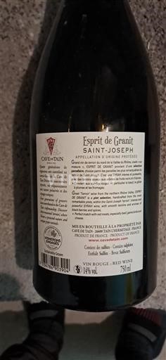 Vallée du Rhône Saint-Joseph Cave de Tain Esprit de Granit 2020