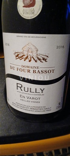 Burgundsko Rully Domaine Four Bassot En Varot Vieilles Vignes 2016