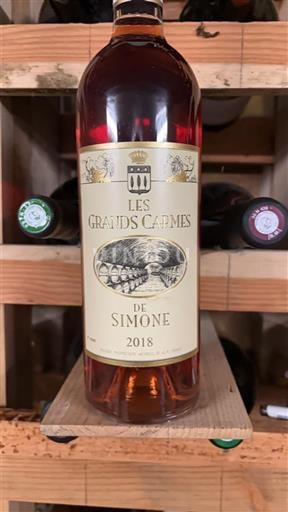 Viinit Rouge sec Les Grands Carmes de Simone 2018 Ranska Provence Palette AOC