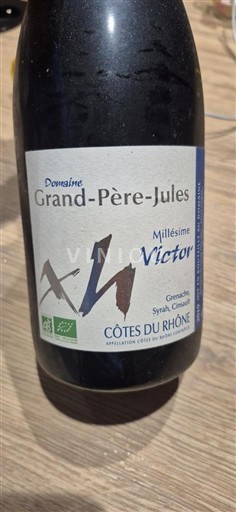 Vinos Rouge sec Victor Domaine Grand-Père-Jules 2019 Francia Valle del Ródano Côtes del Ródano AOC