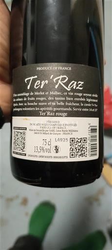 Sud-Ovest Côtes de Gascogne Ter Raz Senza annata