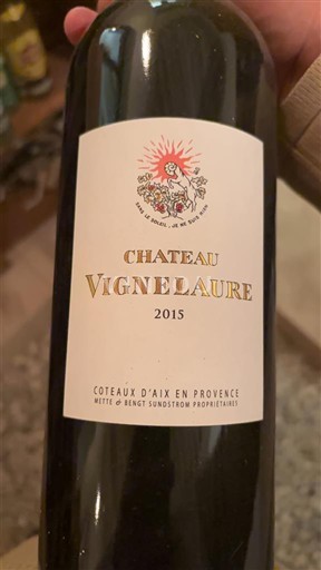 Wines Rouge sec Château Vignelaure 2015 France Provence Coteaux d'Aix-en-Provence AOC