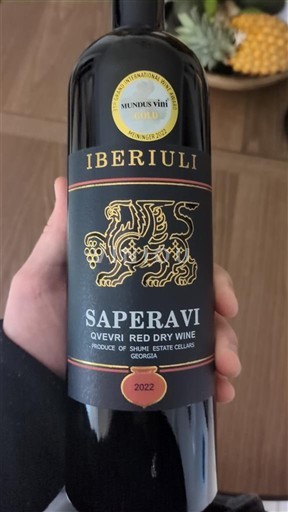 Vinos Rouge sec Iberiuli Shumi Estate Cellars 2022 Georgia Kajetia Kvareli