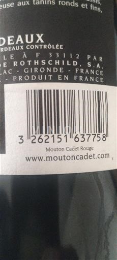 Bordeaux Mouton Cadet Rouge Không niên vụ