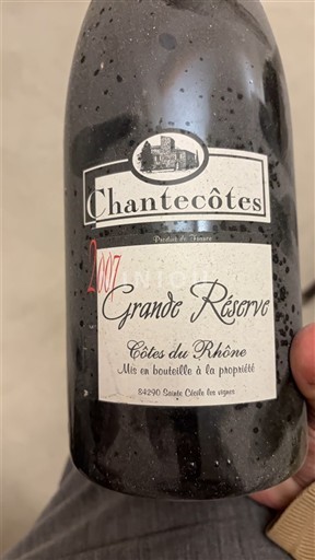 Vinos Rouge sec Grande Réserve Chantecôtes 2007 Francia Valle del Ródano Côtes del Ródano AOC