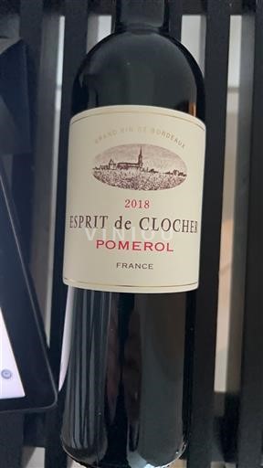 Bordeaux Pomerol Esprit de Clocher 2018