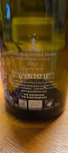 Provansa Côtes-de-Provence Château Grand Boise 1610 2023