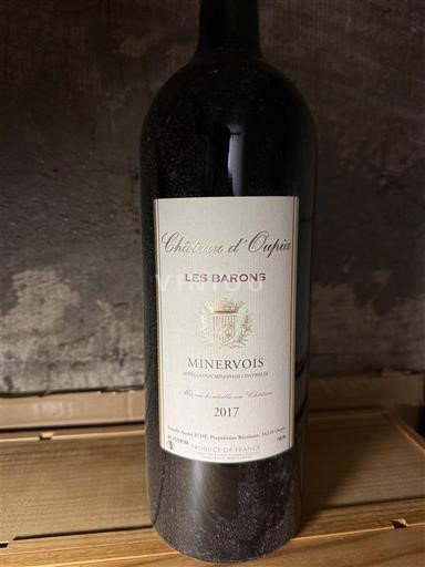 Viinit Rouge sec Les Barons Château Oupia 2017 Ranska Languedoc Minervois AOC