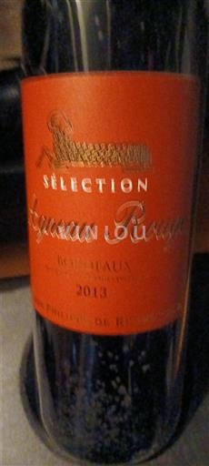 Weine Rouge sec Sélection Agneau Rouge Baron Philippe de Rothschild 2013 Frankreich Bordeaux AOC